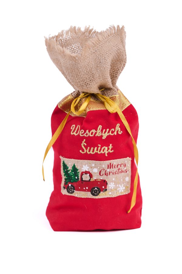 Woreczek prezentowy nr 1, świąteczny z mieszkanką pralinek alkoholowych 500g