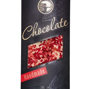 Czekolada biała z liofilizowanymi malinami i truskawkami 100g