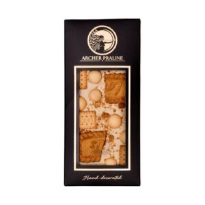 Czekolada biała z herbatnikami i mini biszkoptami 100 g - zdobiona ręcznie