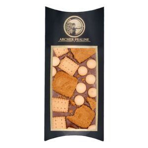 Czekolada mleczna z herbatnikami i mini biszkoptami 100 g - zdobiona ręcznie