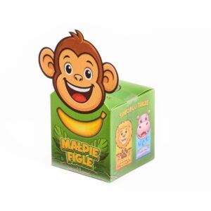 SAFARI PREMIUM PRALINES MAŁPIE FIGLE - praliny z czekolady mlecznej z kremowym nadzieniem bananowym 100 g
